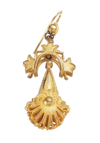 Ca. 1870 - Gold-plated Earrings from Victorian England - Image 4