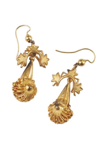 Ca. 1870 - Gold-plated Earrings from Victorian England - Image 5