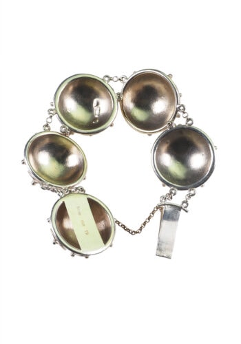 Dated 1885 - Silver Jewellery set Bracelet, Brooch & Earrings - Image 7