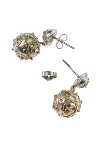 Dated 1885 - Silver Jewellery set Bracelet, Brooch & Earrings - Image 9