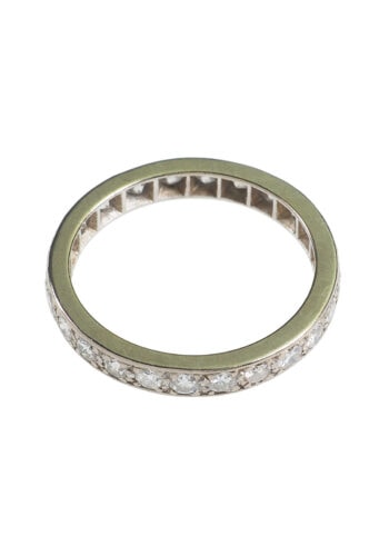 Ca. 1960 - Vintage 18 ct. Gold Eternityring / Engagement ring with Diamonds - Image 4