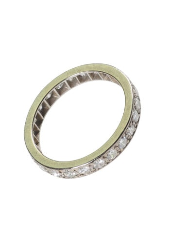 Ca. 1960 - Vintage 18 ct. Gold Eternityring / Engagement ring with Diamonds - Image 5