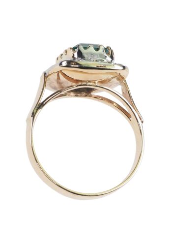 Ca. 1960 - Emerald & Diamond Engagement Ring, Italian - Image 6