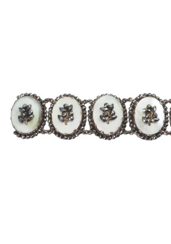 Ca. 1830 - Cut Steel & Mother-of-pearl Bracelet - Image 3