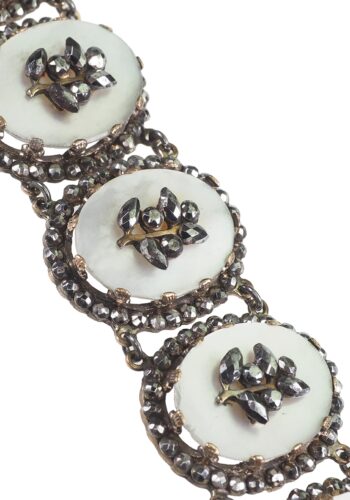 Ca. 1830 - Cut Steel & Mother-of-pearl Bracelet - Image 4