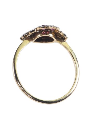** SOLD ** Ca. 1910 - "Royal Navy" Diamond & Ruby Ring - Image 5