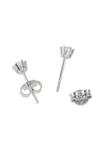 Ca. 1980 - Diamond Solitaire Ear Studs White-gold - Image 3