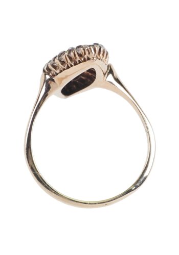 Ca. 1910 - Opal & Diamond Goldring in Navette shape - Image 5