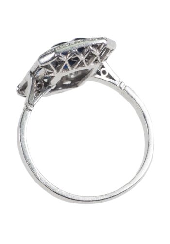 Ca. 1920 - Art Deco Sapphire & Diamond Ring, English - Image 6