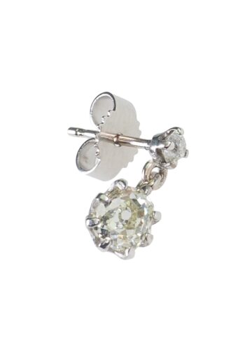 Ca. 1910 - Diamond Earrings of 750 Gold, Edwardian - Image 4