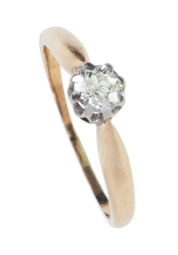 Ca. 1950 - Diamond Solitaire Engagement Ring / Vintage - Image 3