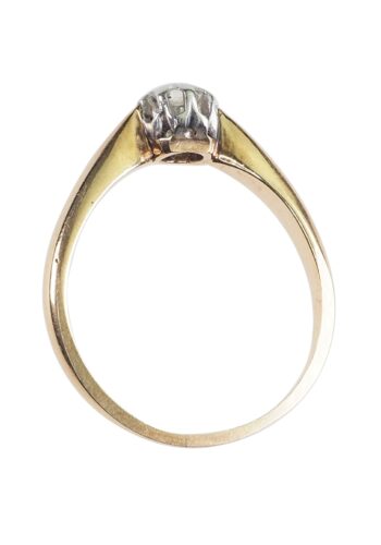 Ca. 1950 - Diamond Solitaire Engagement Ring / Vintage - Image 4