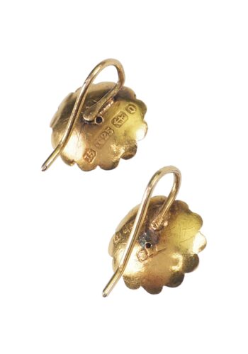Dated 1888 - "Horseshoe" Gold Earrings, Victorian - Image 3