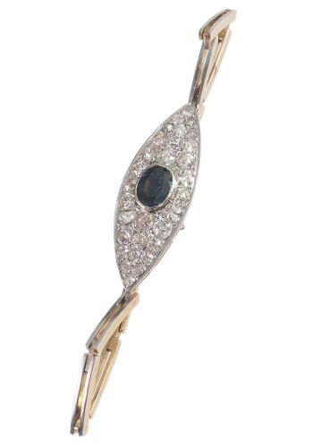 Ca. 1920 - Art deco Bracelet with Sapphire & Diamonds, English - Image 3