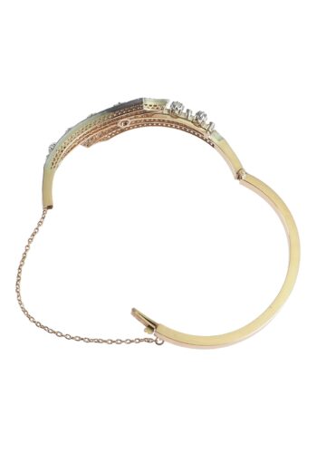 ** SOLD ** Ca. 1880 - French Diamond Bangle made of 750 Gold - Image 6
