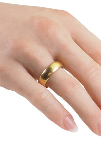 Dated 1970 - 22 Carat Gold Wedding Band, Vintage English - Image 4