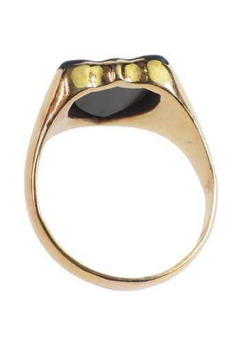 Ca. 1900 - Late Victorian Bloodstone Signet Ring, 15 ct. Gold - Image 4