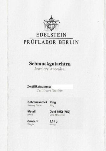 Ca. 1980 - Ruby & Brilliant Engagement Ring, incl. Jewelry Appraisal - Image 7