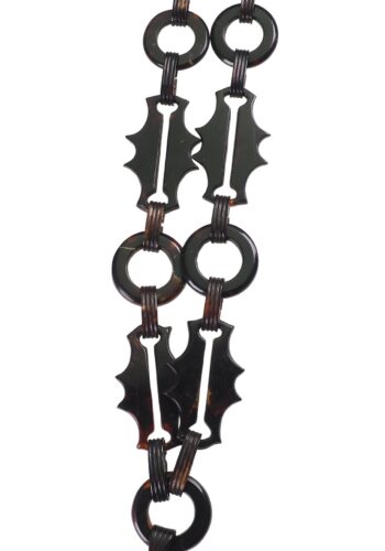 Ca. 1880 - Victorian English Necklace / Carved & Polished Ecaille - Image 5