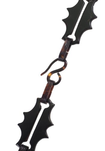 Ca. 1880 - Victorian English Necklace / Carved & Polished Ecaille - Image 6