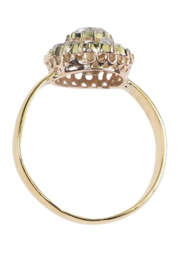 Ca. 1960 - Yellow-gold Ring with 13 Rose-cut Diamonds - Image 5
