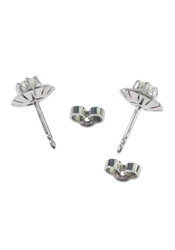 Ca. 1980 - Diamond Ear Studs Vintage made of 750 Whitegold - Image 3