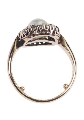 Ca. 1900 - Diamond & Pearl Daisy Engagement Ring, Jugendstil - Image 5