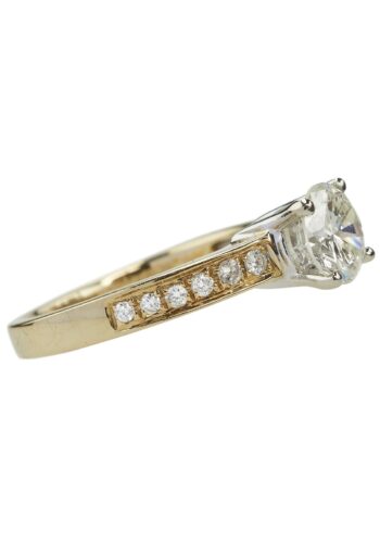 Ca. 1970 - Brilliant Solitaire Engagement ring, incl. Gemstones certificate! - Image 4