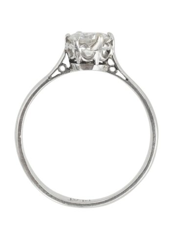 Ca. 1970 - Brilliant Solitaire Engagement ring, incl. Gemstone Certificate! - Image 4