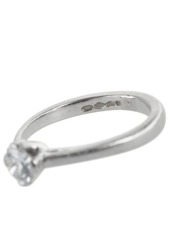 Ca. 1970 - Vintage Engagement Ring Diamond Solitaire Platinum - Image 4