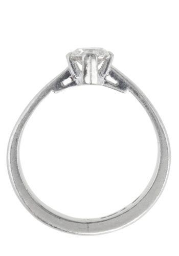 Ca. 1970 - Vintage Engagement Ring Diamond Solitaire Platinum - Image 7