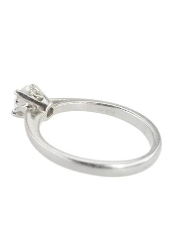 Ca. 1970 - Platinum Engagement Ring with Diamond Solitaire Vintage - Image 5