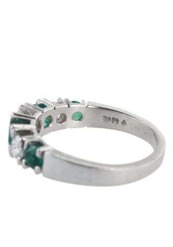 Ca. 1980 - Emeralds & Diamonds Vintage Engagement Ring - Image 5