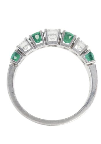 Ca. 1980 - Emeralds & Diamonds Vintage Engagement Ring - Image 6