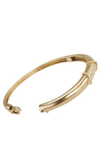 Ca. 1960 - 18ct Gold Bangle with Diamonds, Vintage France - Image 5