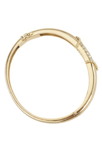 Ca. 1960 - 18ct Gold Bangle with Diamonds, Vintage France - Image 3