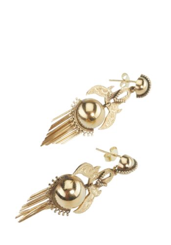 Ca. 1870 - Victorian Pinchbeck Earrings England - Image 4