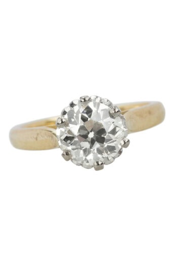 Ca. 1970 - Vintage Engagement ring ca. 1,43 ct. Diamond, incl. Gemstone certificate! - Image 4