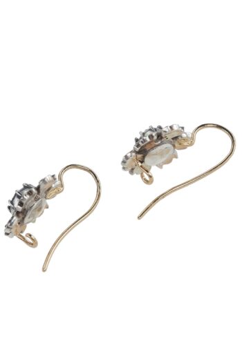 Ca. 1890 - Dutch Art Deco Earrings with Diamonds in Rose-Cut - Image 5