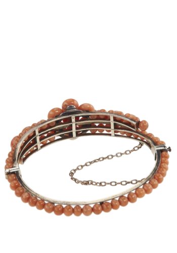 Ca. 1880 - Antique Coral Bangle, Italy - Image 4