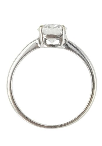 Ca. 1960 - Diamond Solitaire Engagement Ring, Gemstone certificate! - Image 6