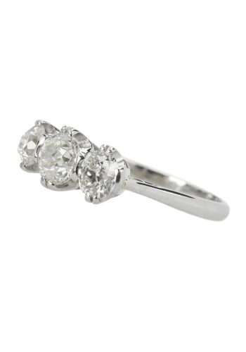 Ca. 1950 - Three stones Vintage Engagement ring, with Jewellery appraisal! - Image 3