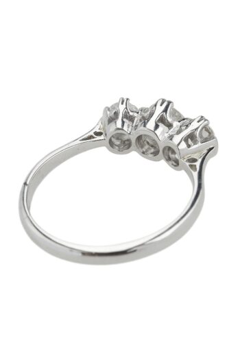 Ca. 1950 - Three stones Vintage Engagement ring, with Jewellery appraisal! - Image 5