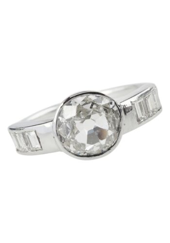 Ca. 1960 - Vintage Engagement ring, incl. Diamonds certificate! - Image 3