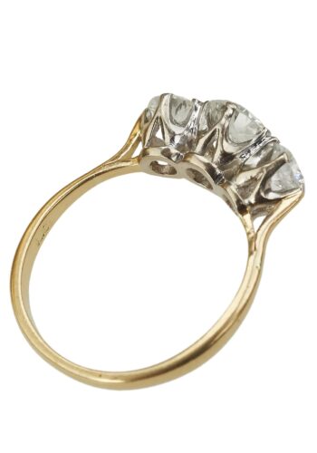 Ca. 1970 - Three stones Diamondring / Engagement ring - Image 5