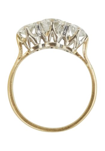 Ca. 1970 - Three stones Diamondring / Engagement ring - Image 6