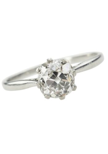 Ca. 1930 - Solitaire Diamond Engagement Ring, French - Image 3