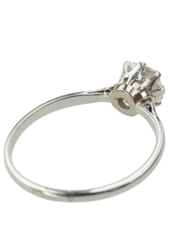 Ca. 1930 - Solitaire Diamond Engagement Ring, French - Image 5