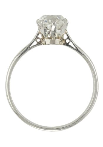 Ca. 1930 - Solitaire Diamond Engagement Ring, French - Image 6