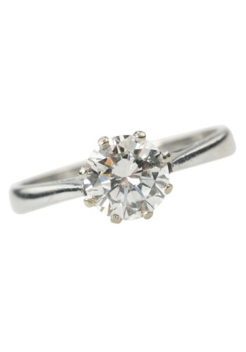 Ca. 1970 - Brilliant Solitaire Engagementring, incl. Diamond Certificate! - Image 3